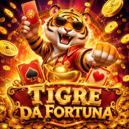 Card do jogo Fortune Tiger com tigre dourado