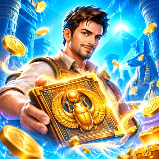 Card do slot Book of Dead com explorador egípcio